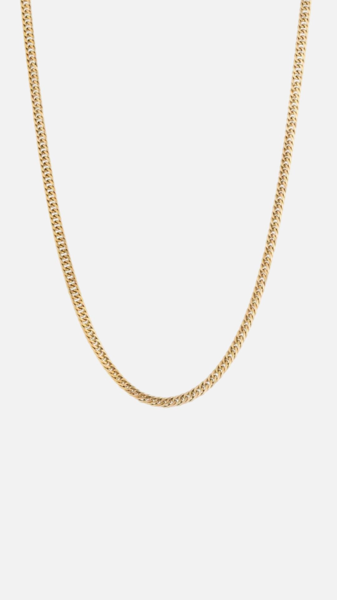 CUBAN NECKLACE (3MM) - GOLD