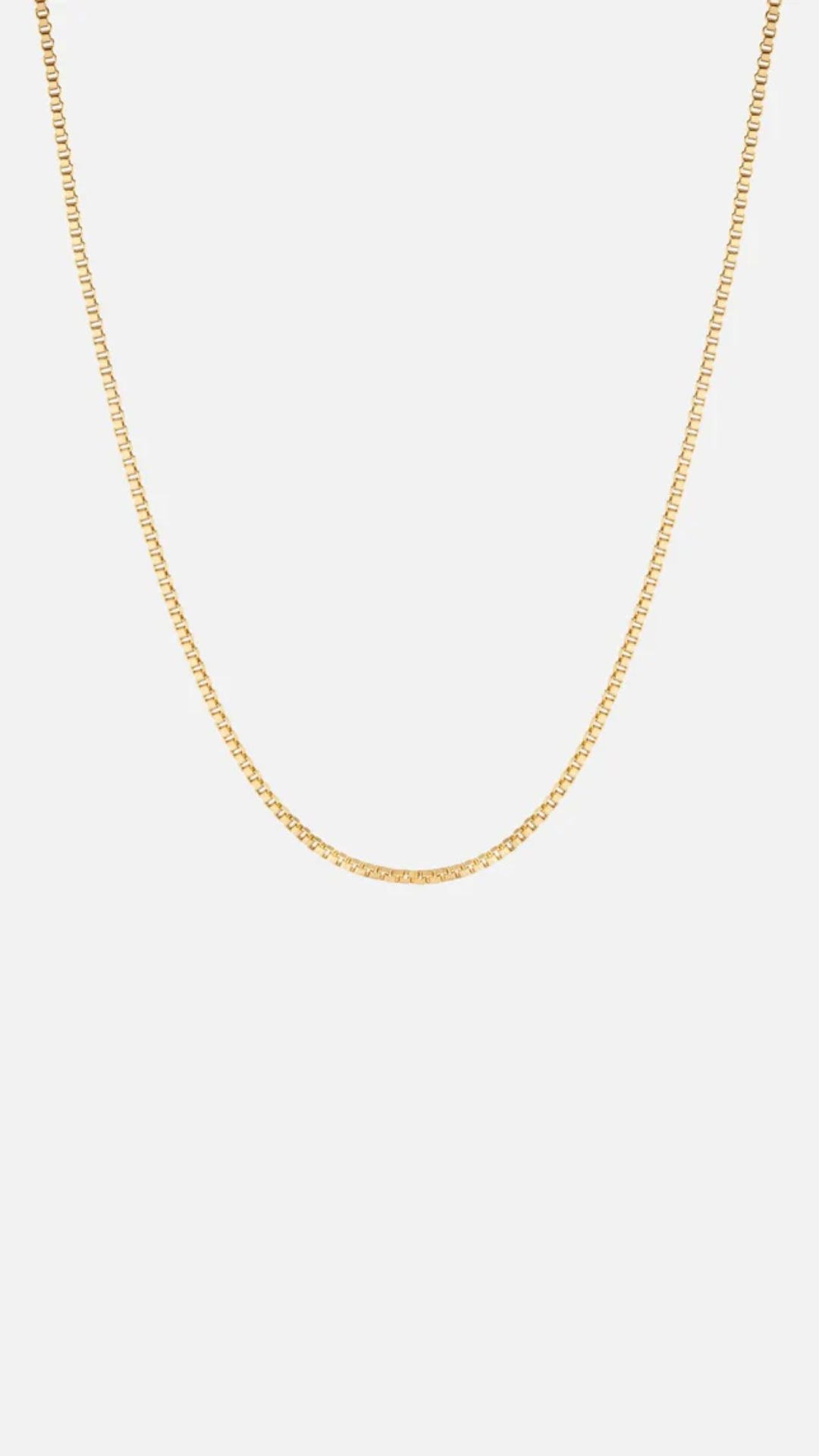 BOX CHAIN NECKLACE - GOLD