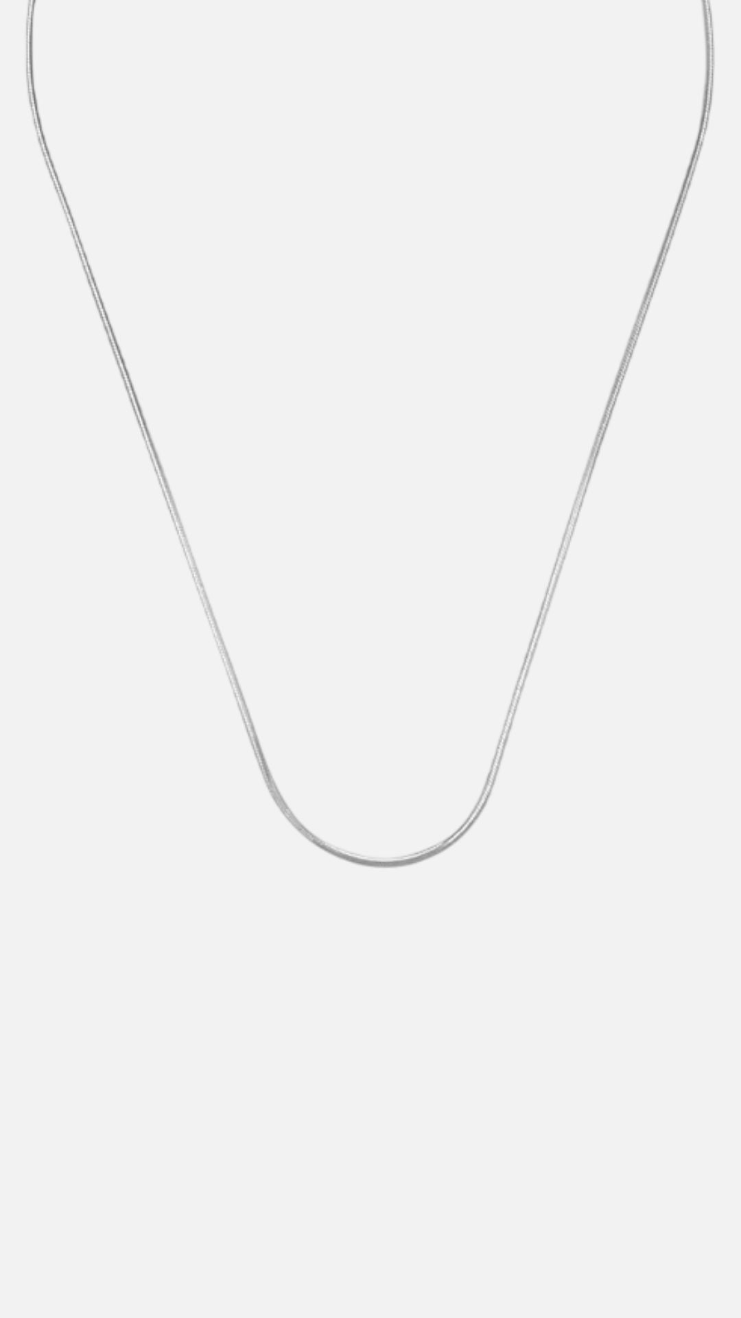 OCTAGONAL CHAIN NECKLACE - SILVER
