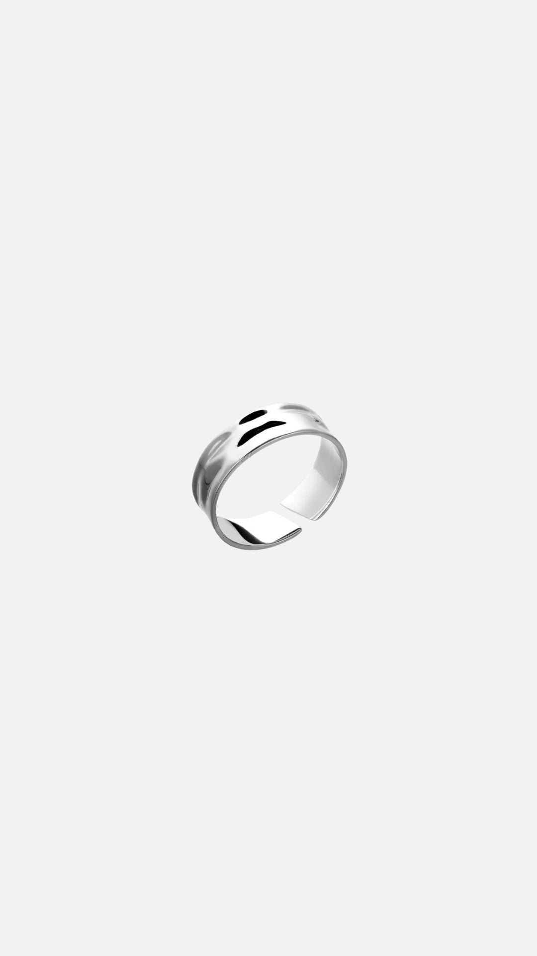 WAVE UNISIZE RING - SILVER