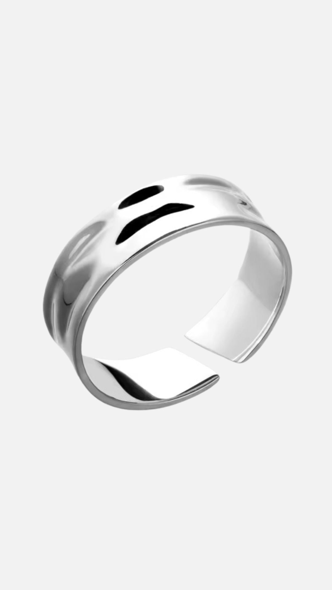 WAVE UNISIZE RING - SILVER