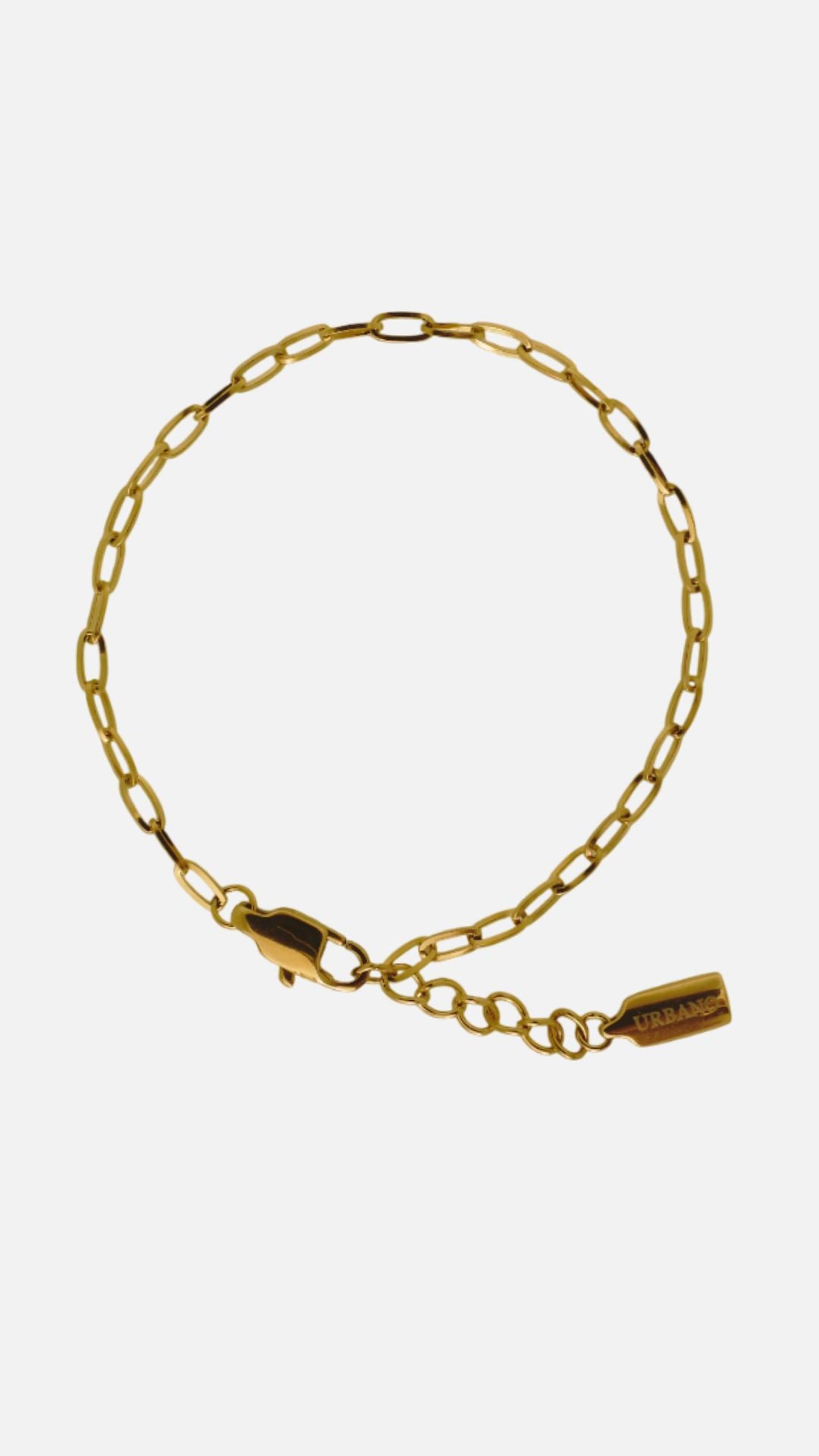 PAPERCLIP CHAIN BRACELET - GOLD