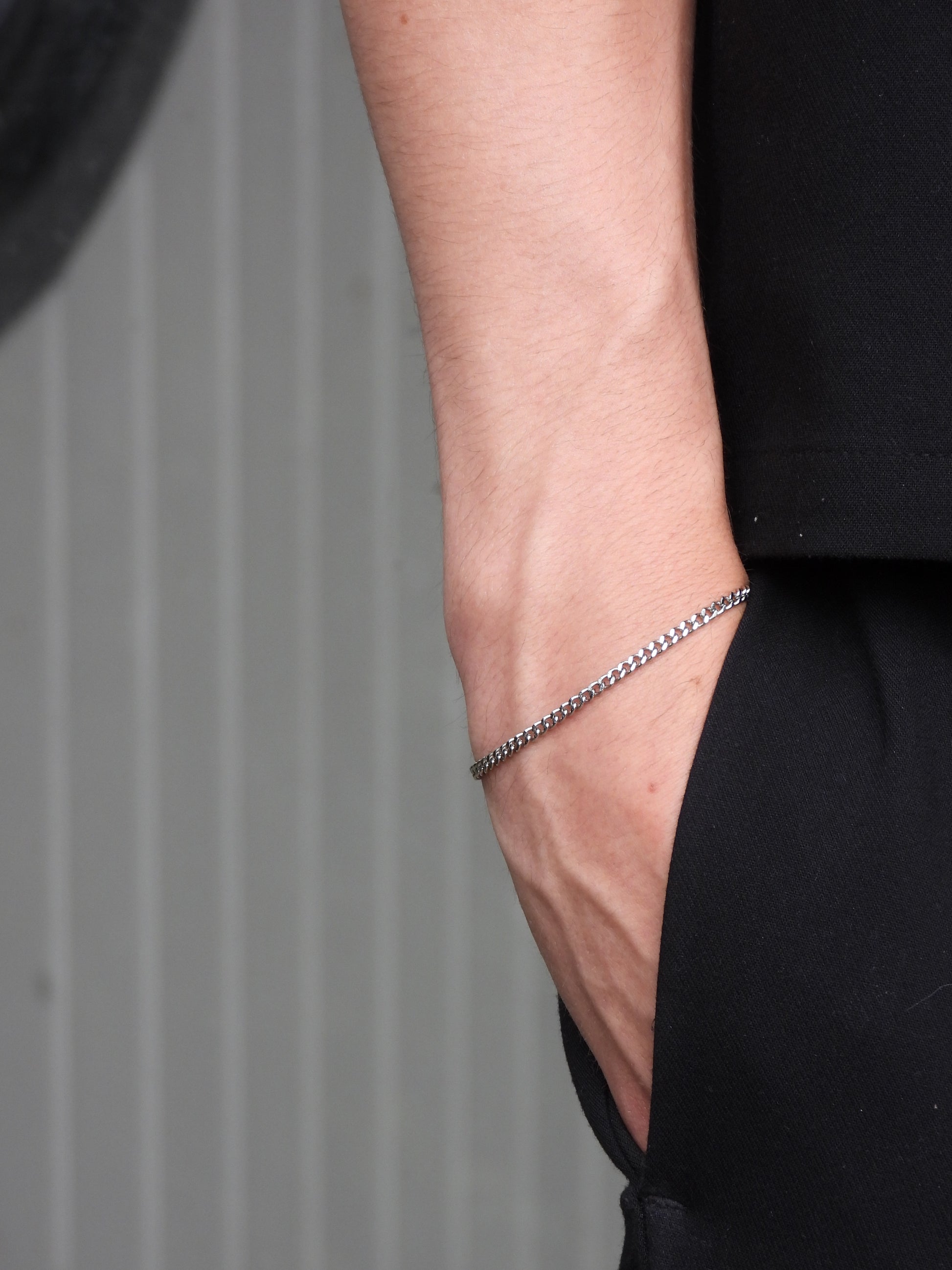 CUBAN CHAIN BRACELET (3MM) - SILVER