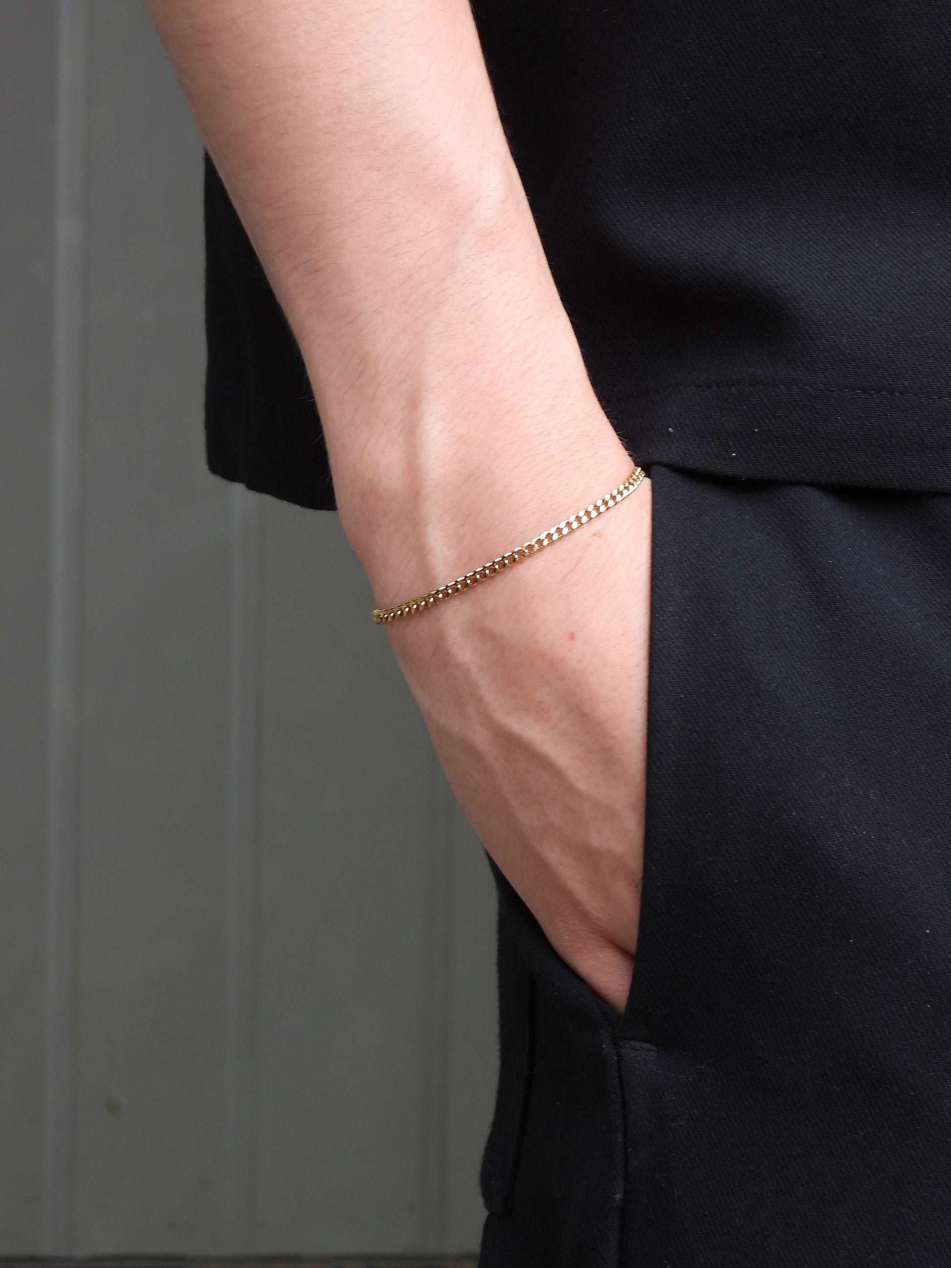 CUBAN CHAIN BRACELET (3MM) - GOLD