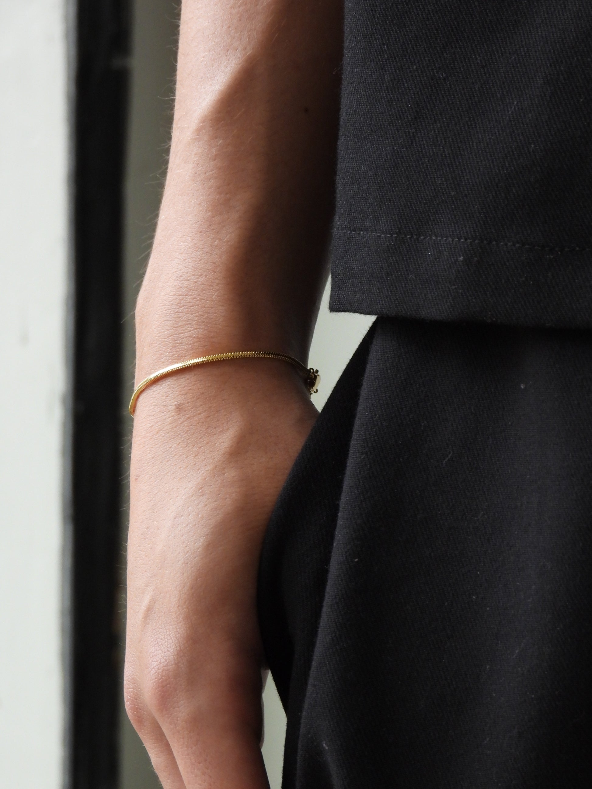 OCTAGONAL CHAIN BRACELET - GOLD