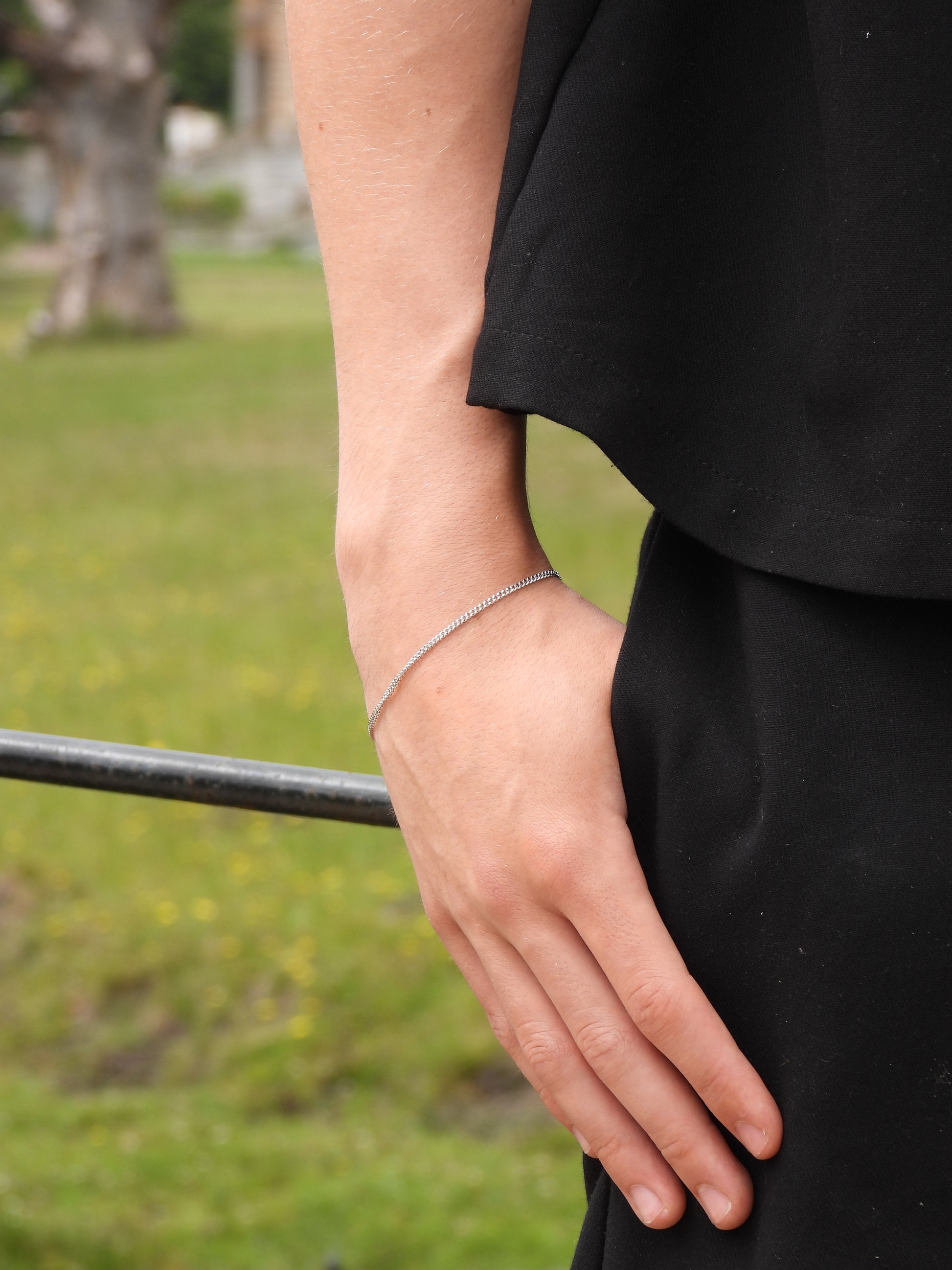 CUBAN CHAIN BRACELET (1.5MM) - SILVER