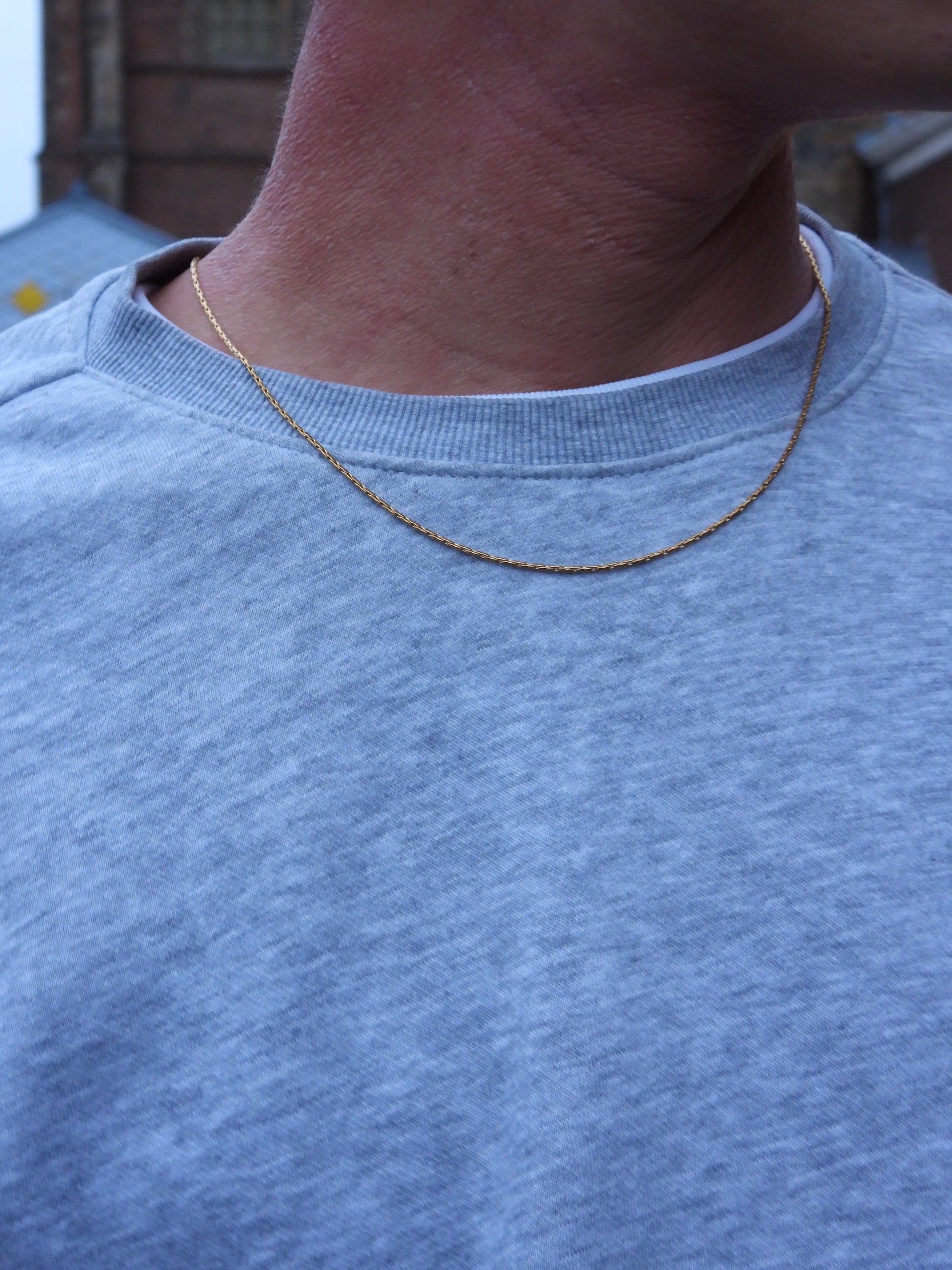 WIRE CHAIN NECKLACE - GOLD