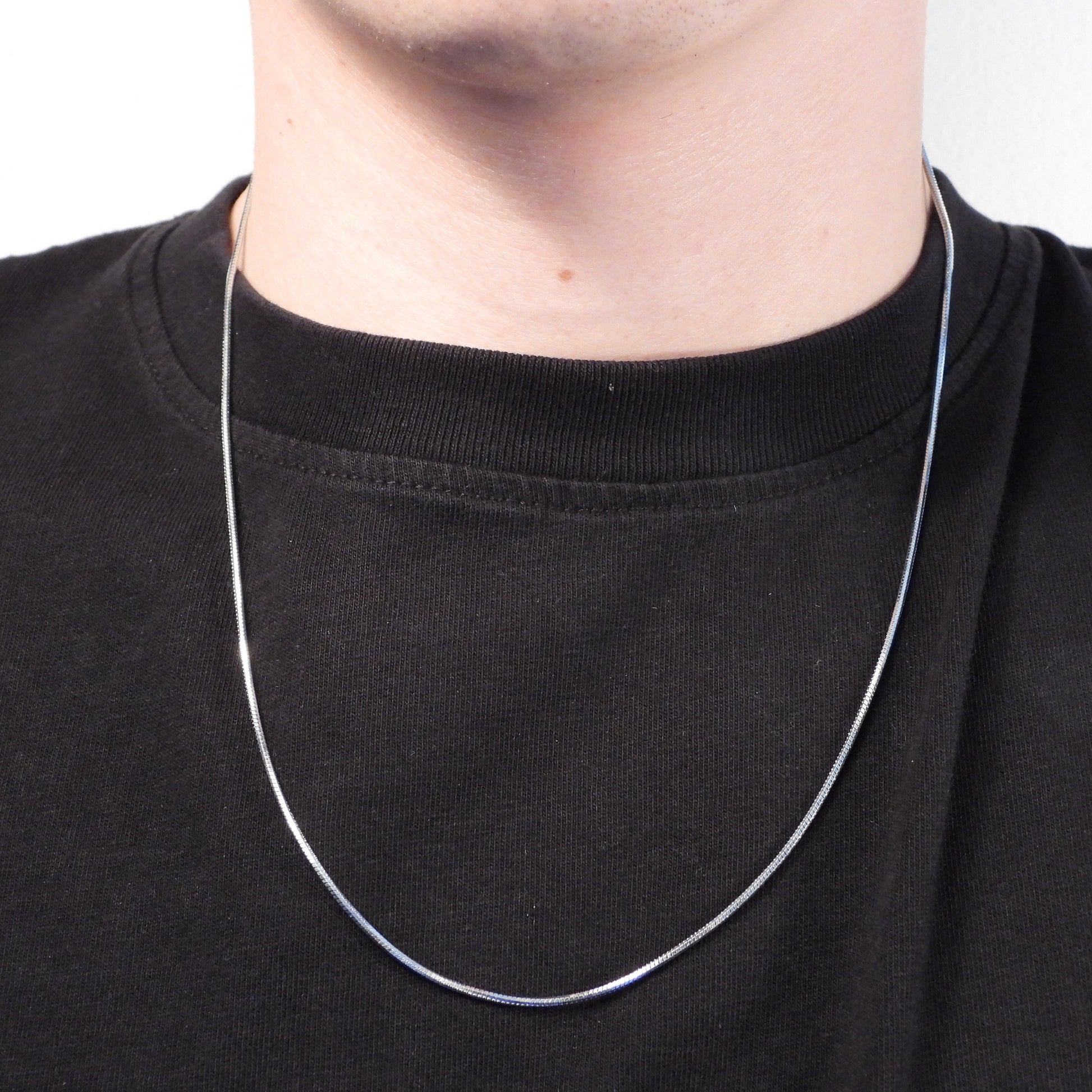 OCTAGONAL CHAIN NECKLACE - SILVER