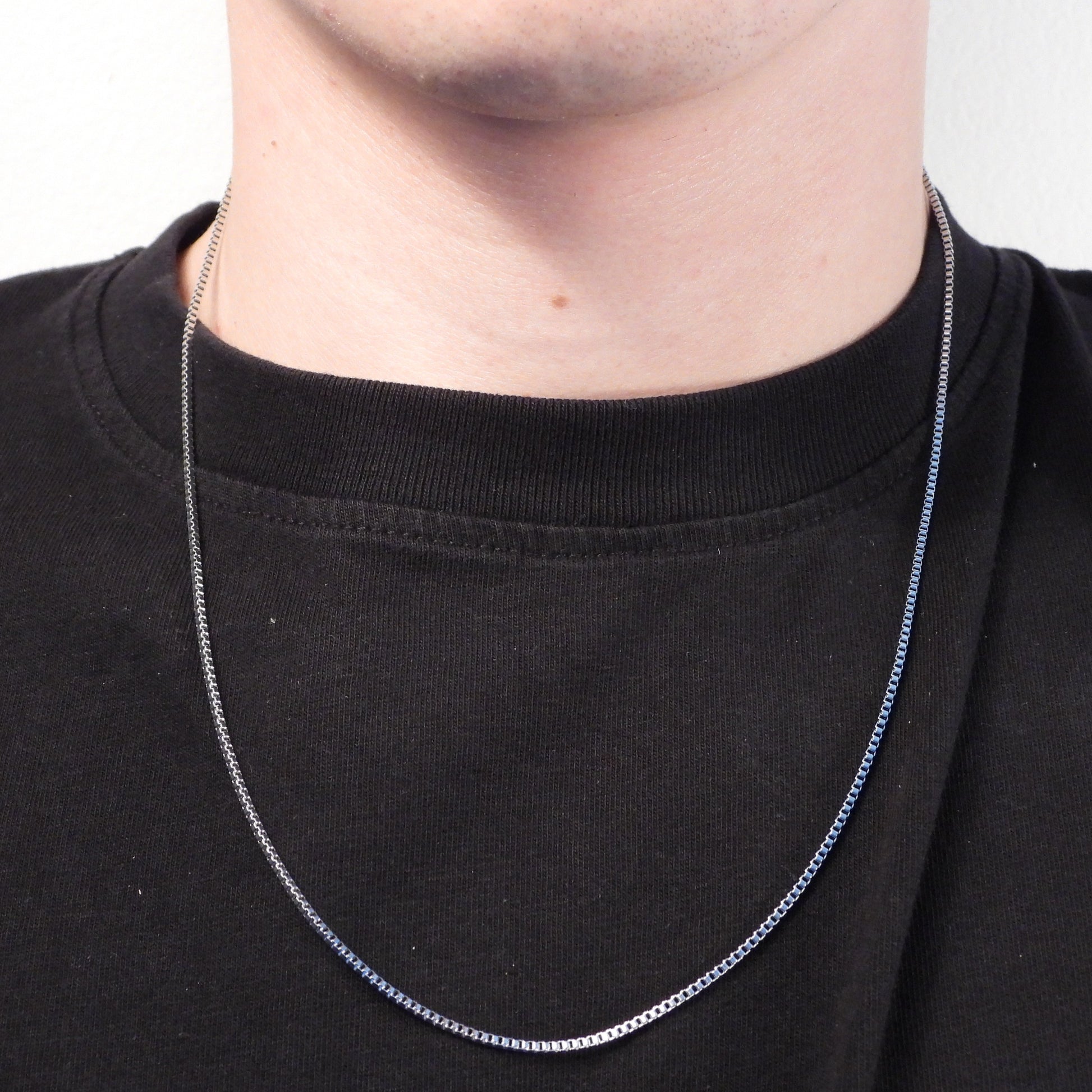 BOX CHAIN NECKLACE - SILVER