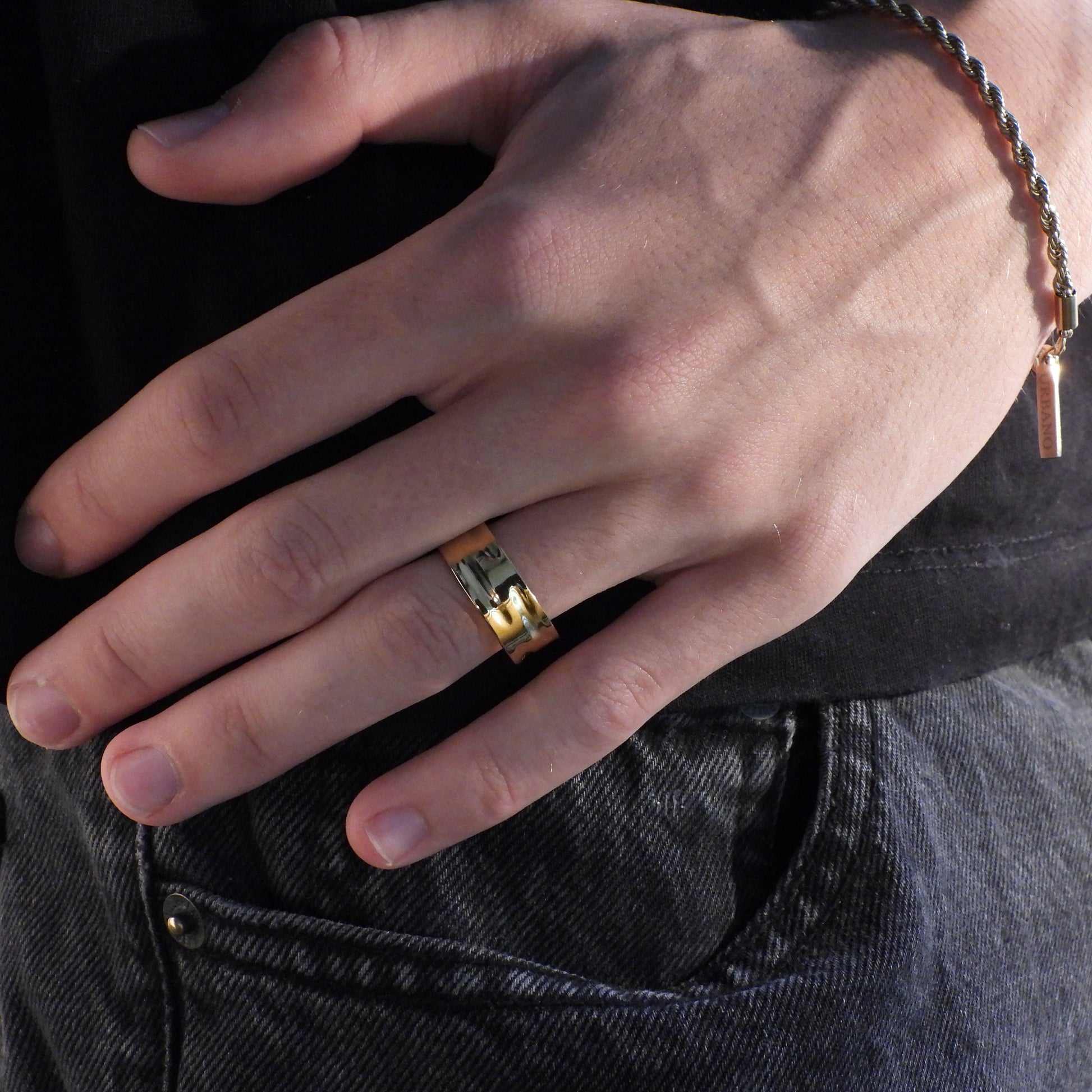 WAVE UNISIZE RING - GOLD