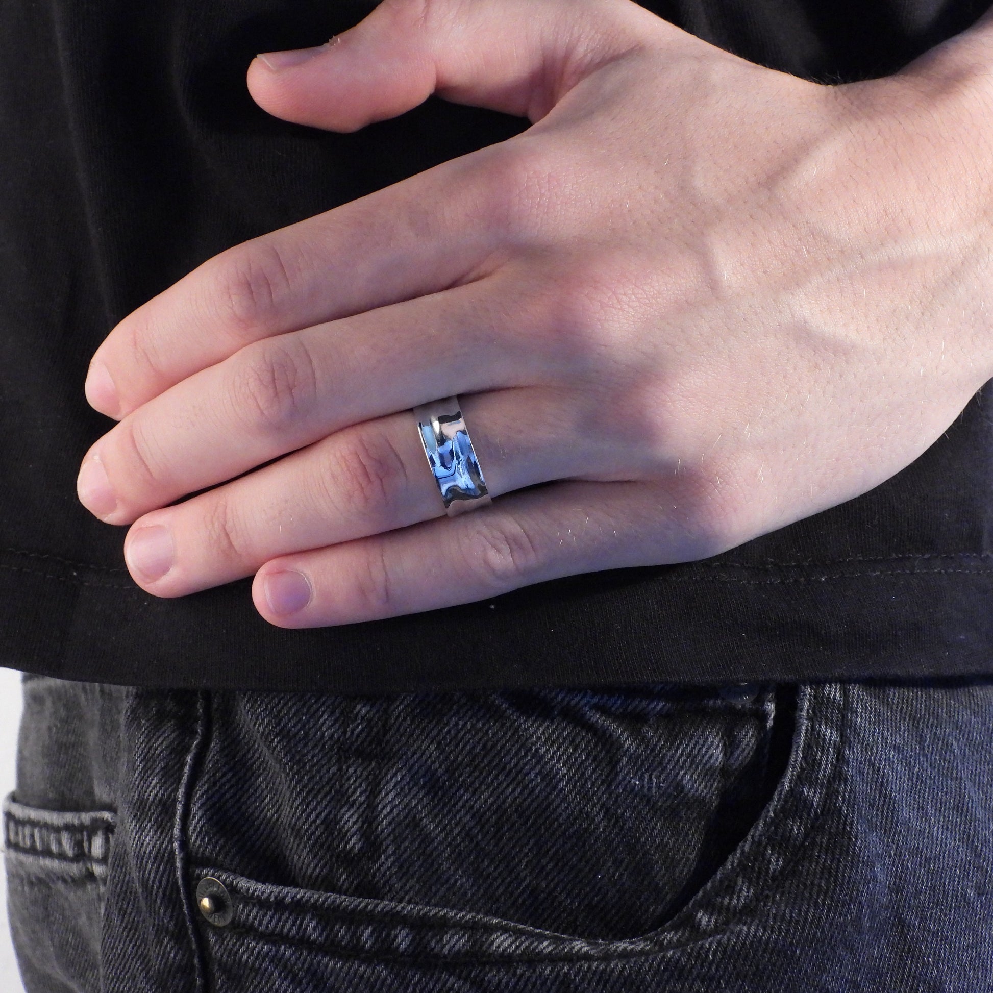 WAVE UNISIZE RING - SILVER