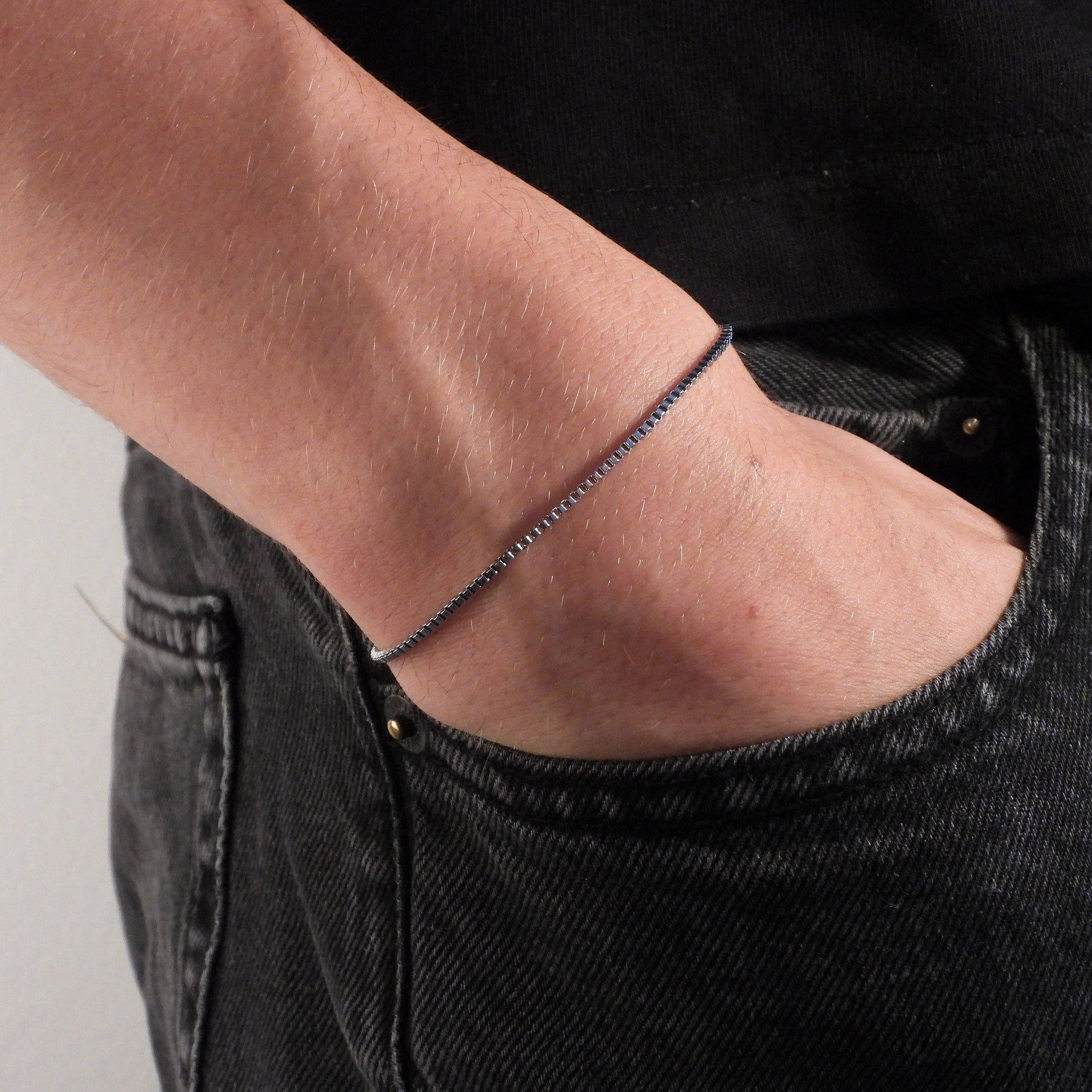 BOX CHAIN BRACELET - SILVER