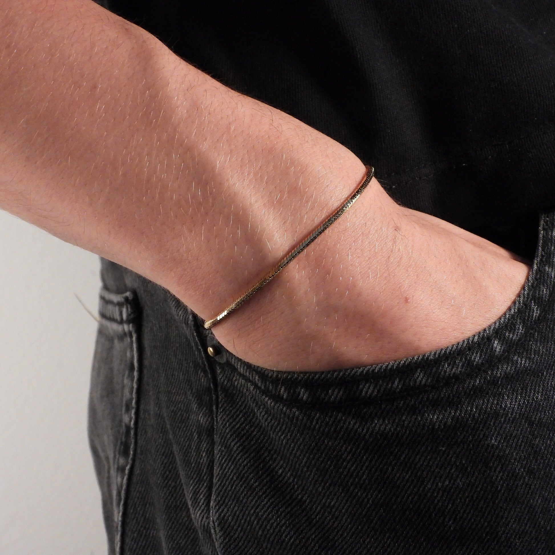OCTAGONAL CHAIN BRACELET - GOLD