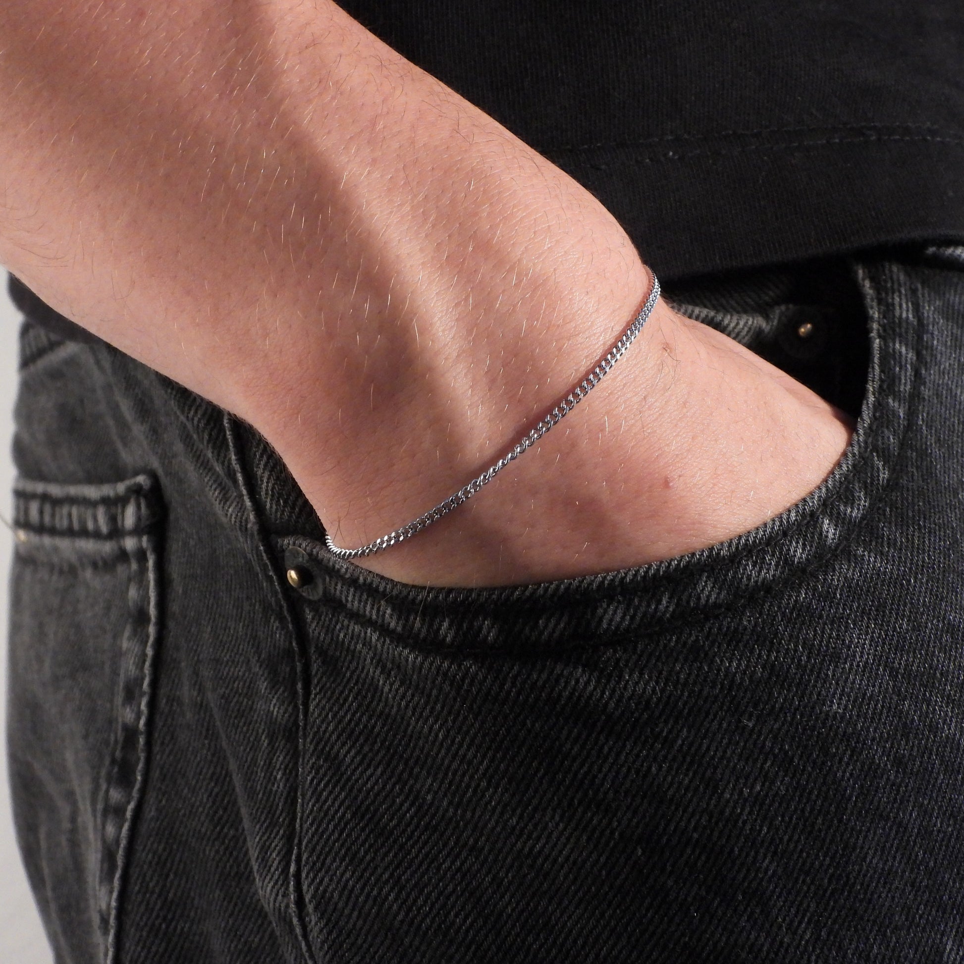 CUBAN CHAIN BRACELET (1.5MM) - SILVER