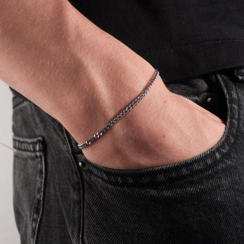 CUBAN CHAIN BRACELET (3MM) - SILVER