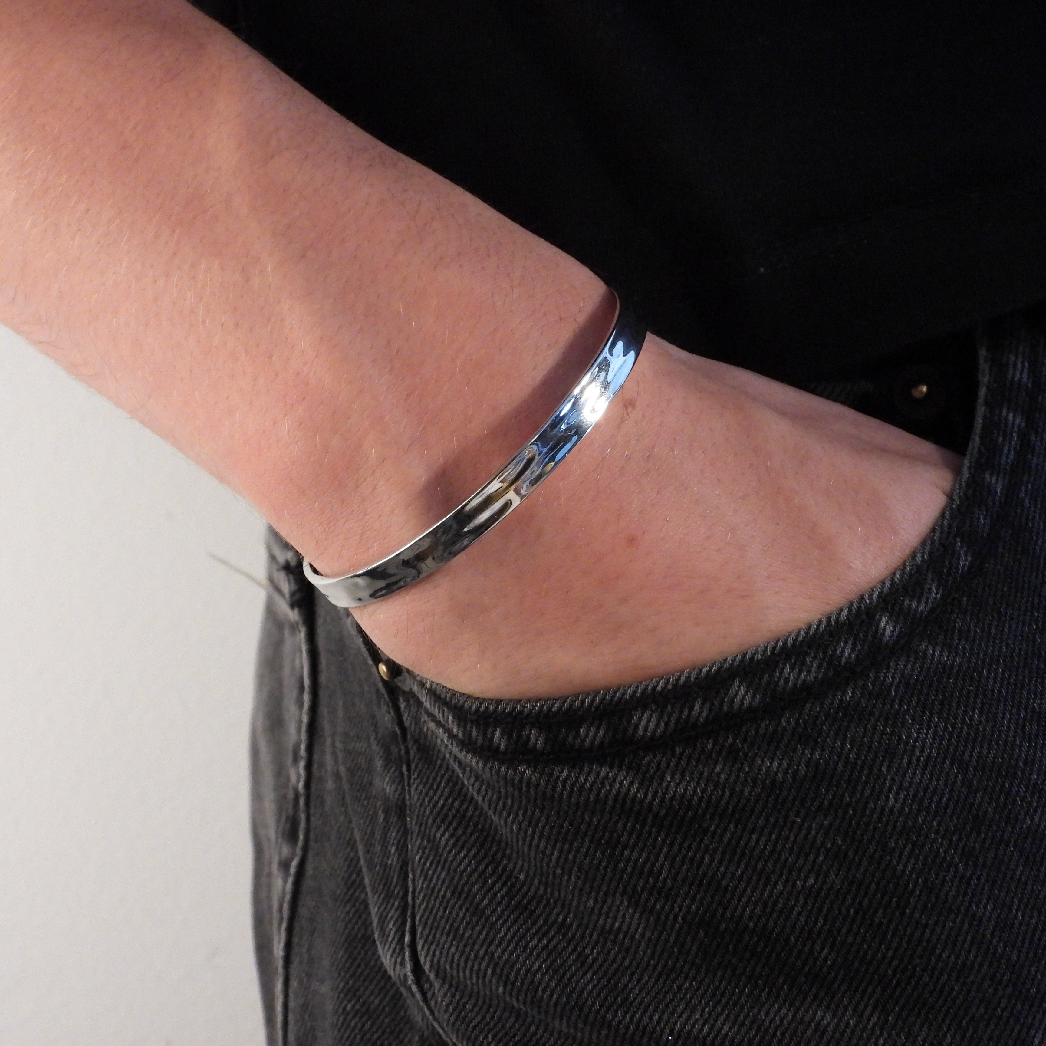 WAVE UNISIZE CUFF - SILVER