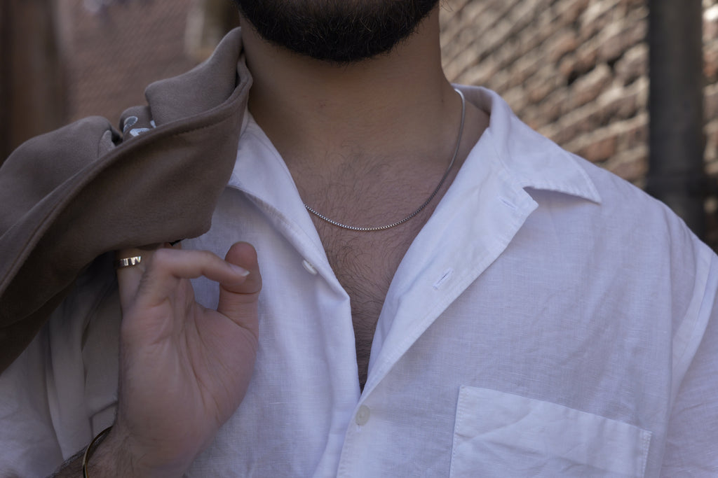 BOX CHAIN NECKLACE - SILVER