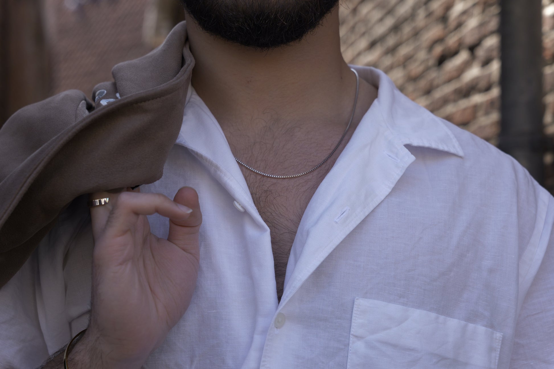 BOX CHAIN NECKLACE - SILVER