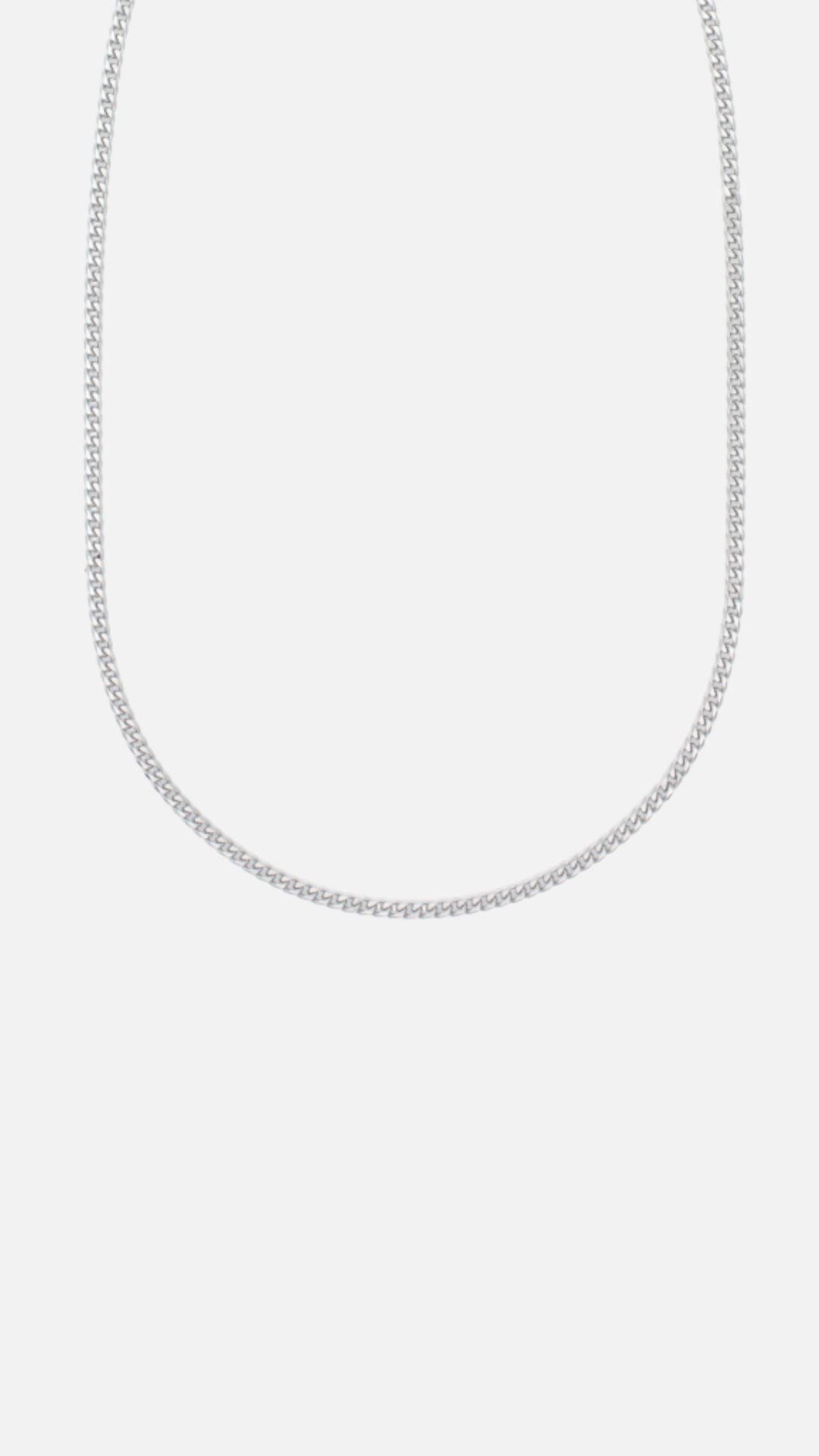 CUBAN CHAIN NECKLACE (1.5MM) - SILVER