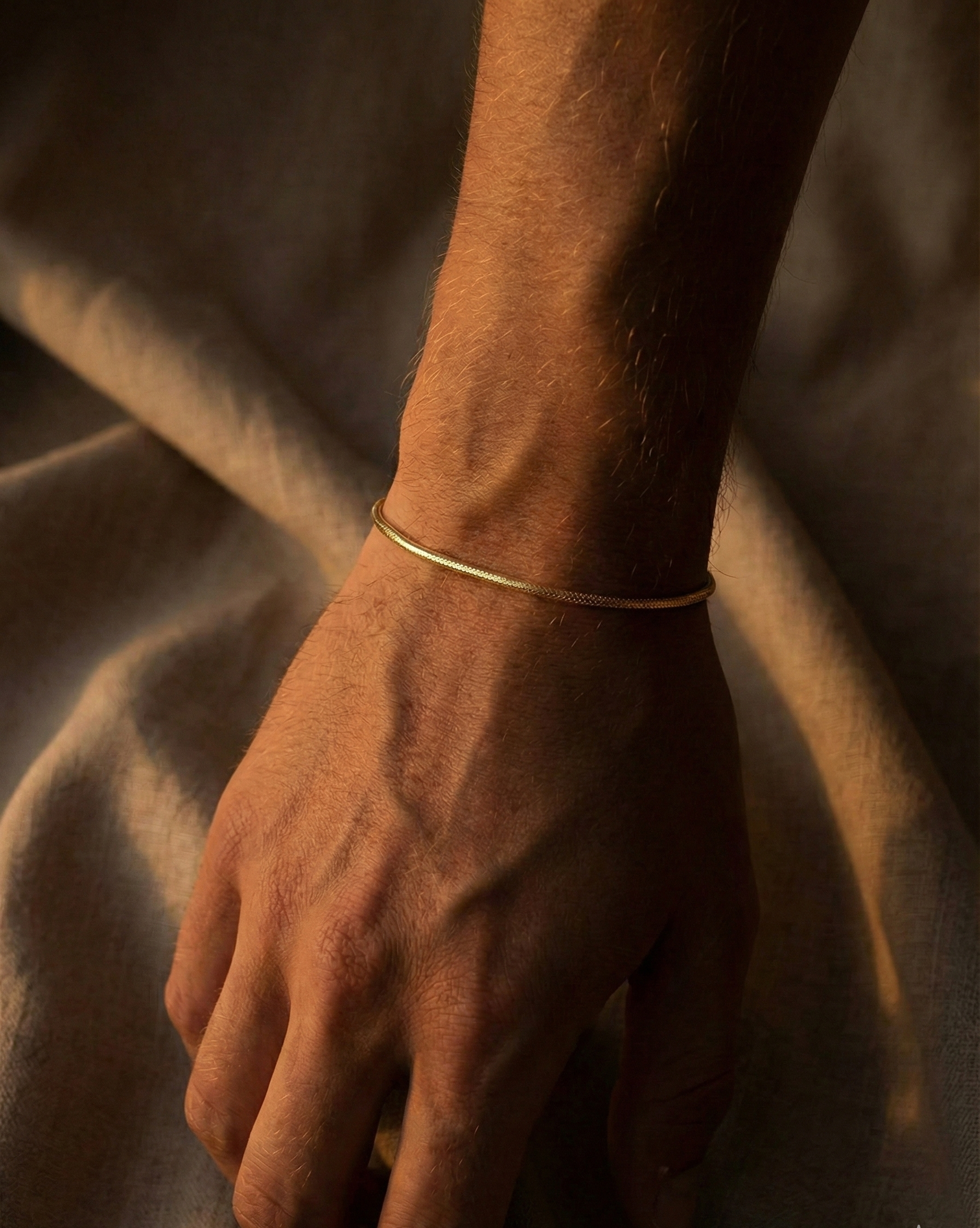 OCTAGONAL CHAIN BRACELET - GOLD